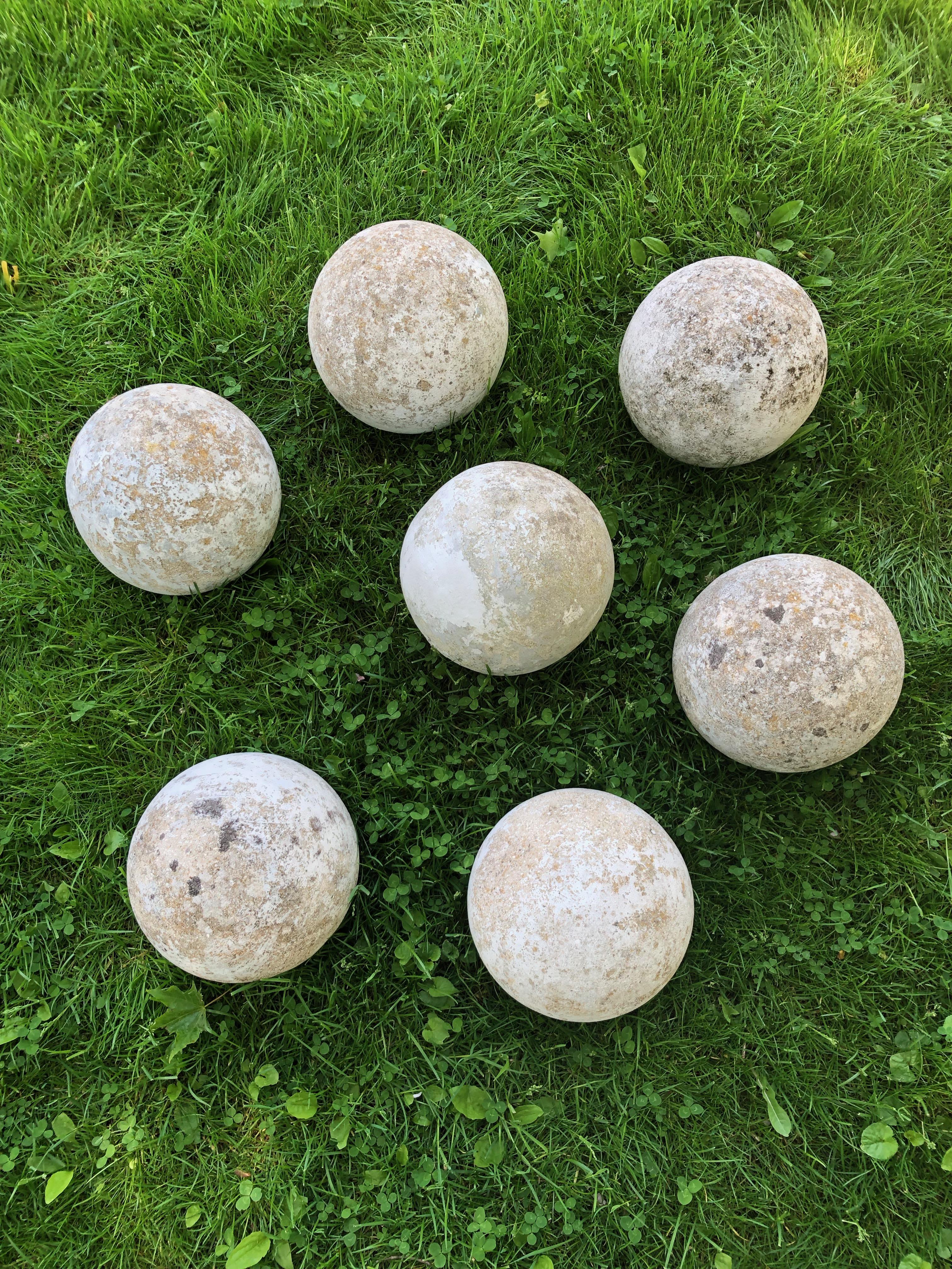 white stone balls for garden