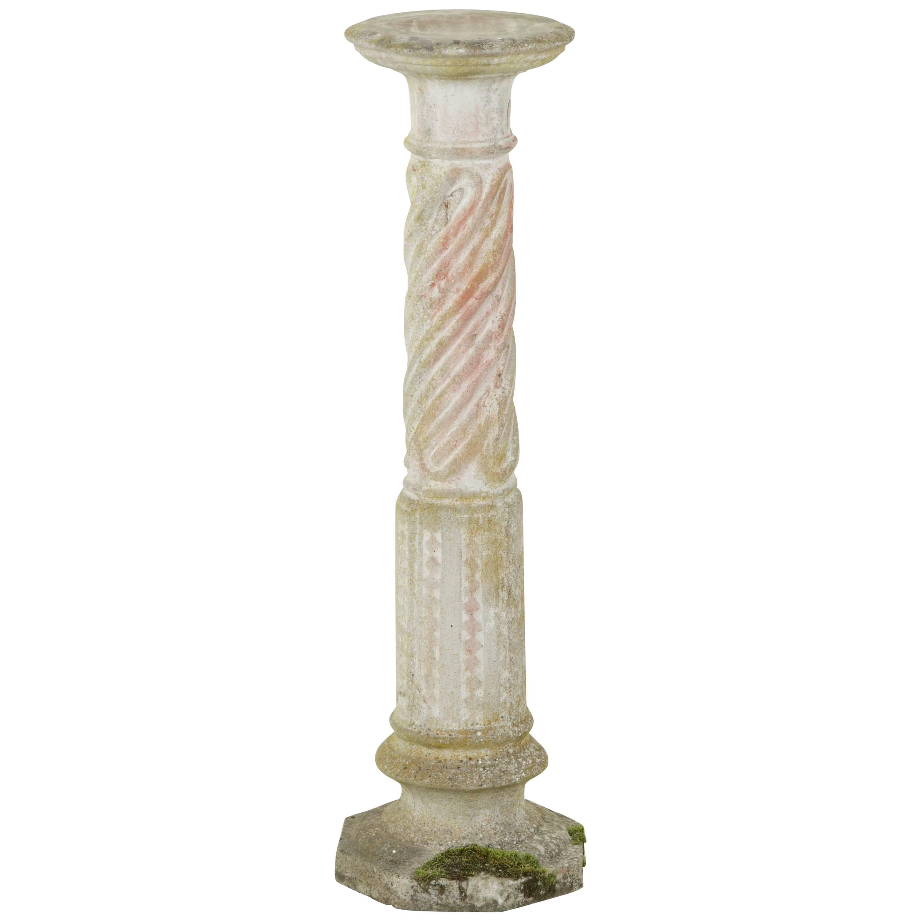 French Cast Stone Column, Pillar or Pedestal from Normandy