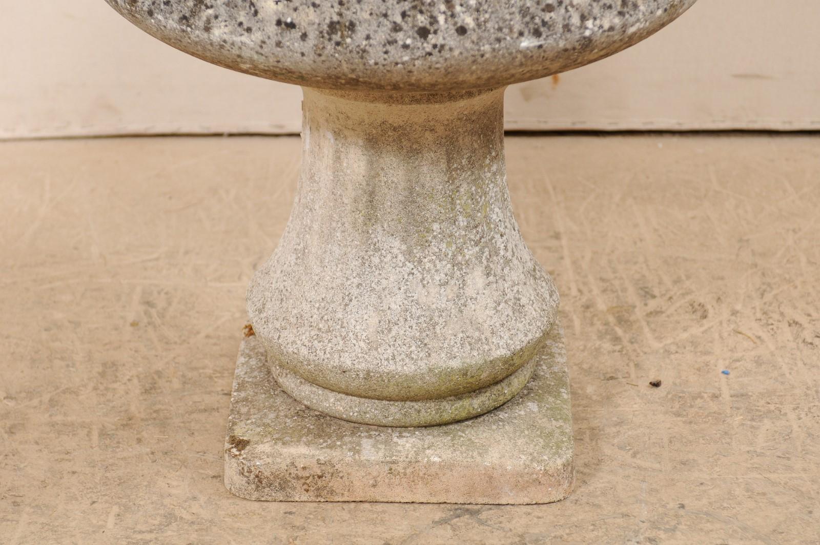 French Cast-Stone Pedestal Planter, Mid-20th Century 5