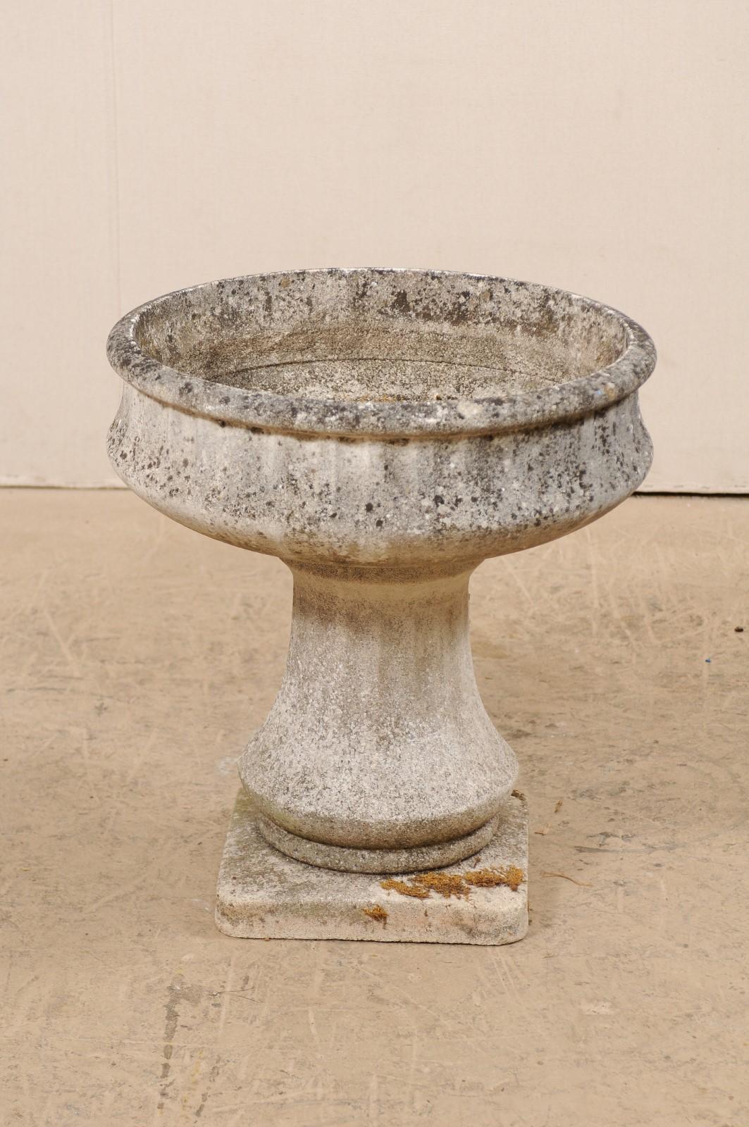 French Cast-Stone Pedestal Planter, Mid-20th Century 2