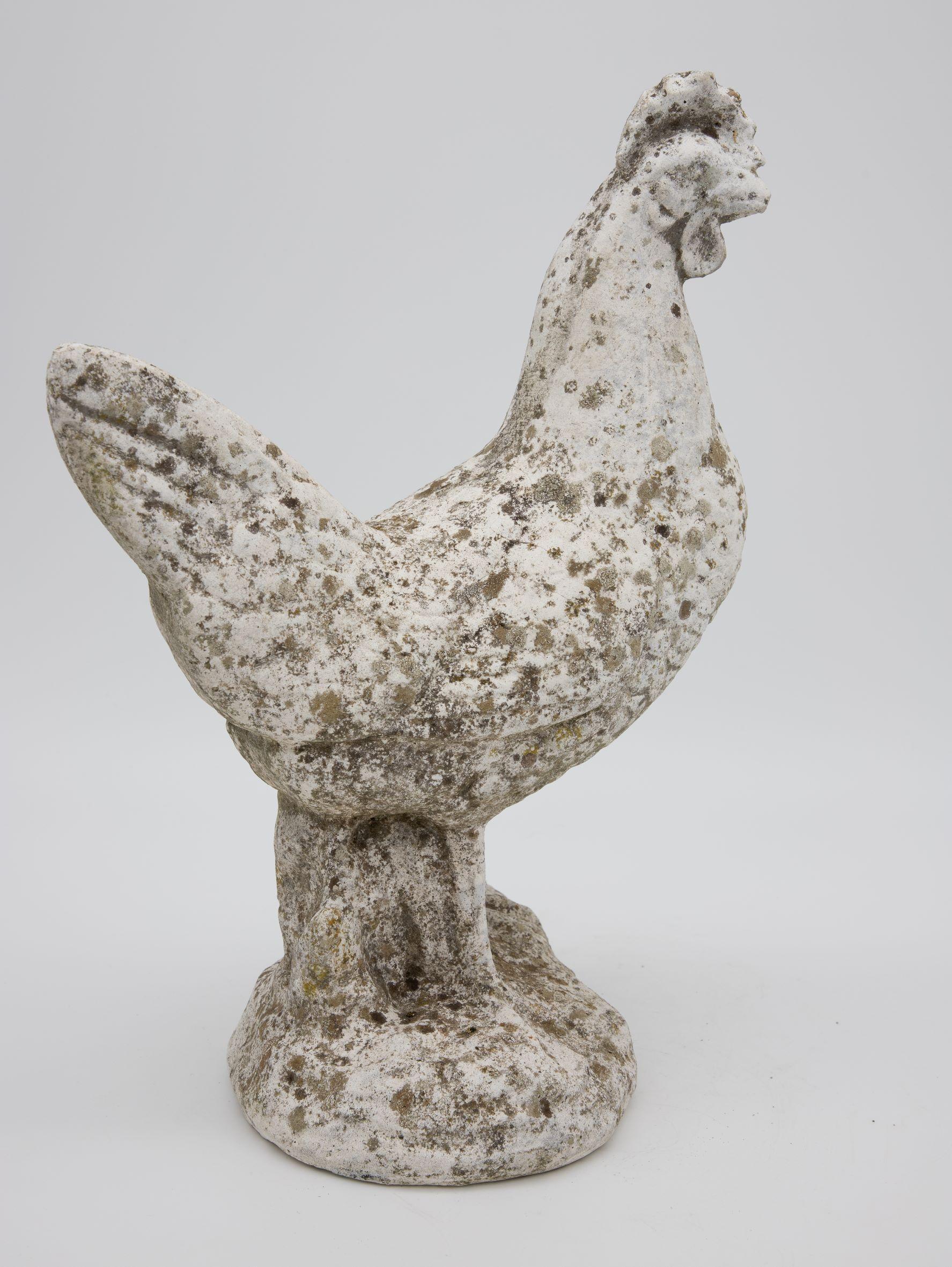 20th Century French Cast Stone Rooster