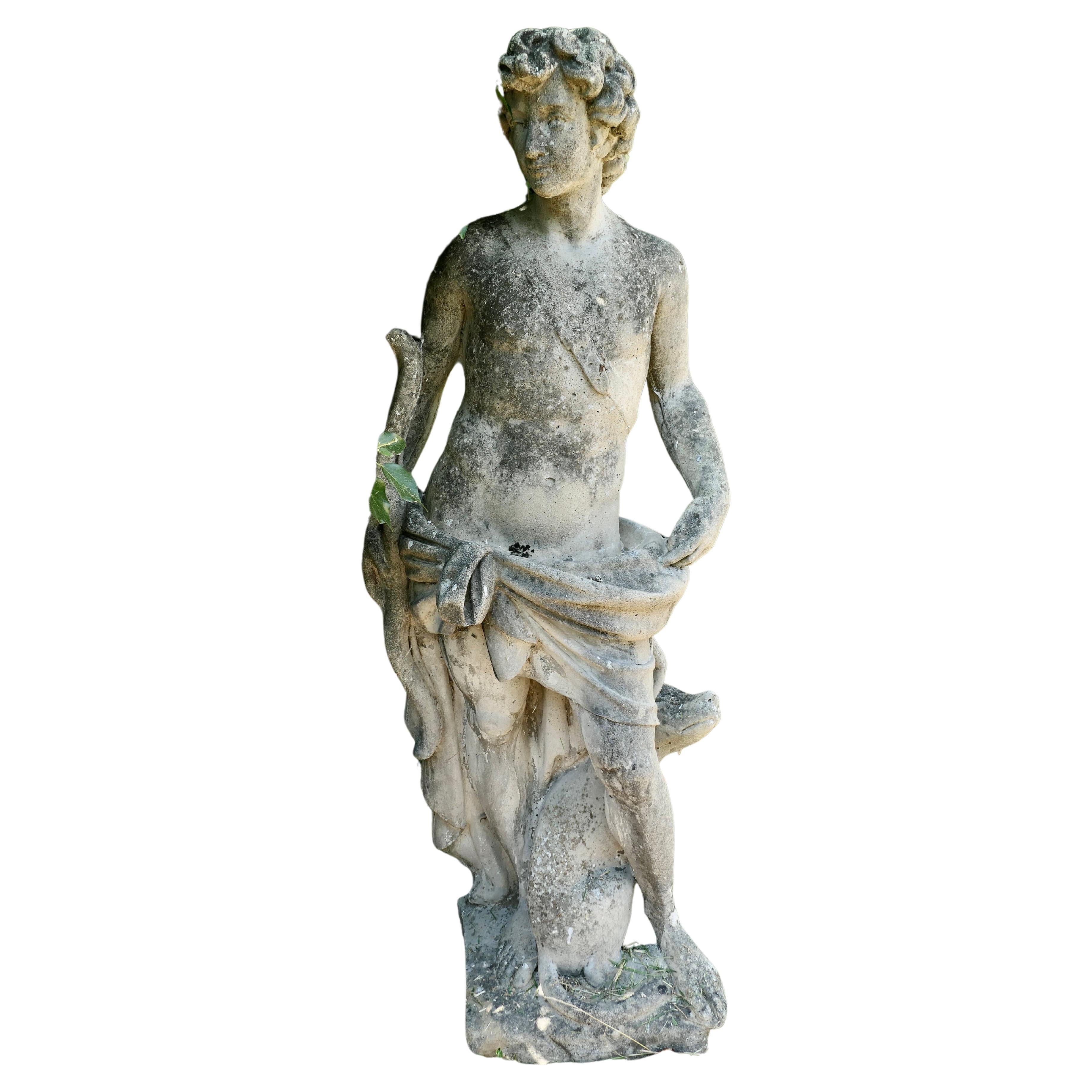 French Cast Stone Statue of Apollo For Sale