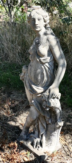 French Cast Stone Statue of Diana