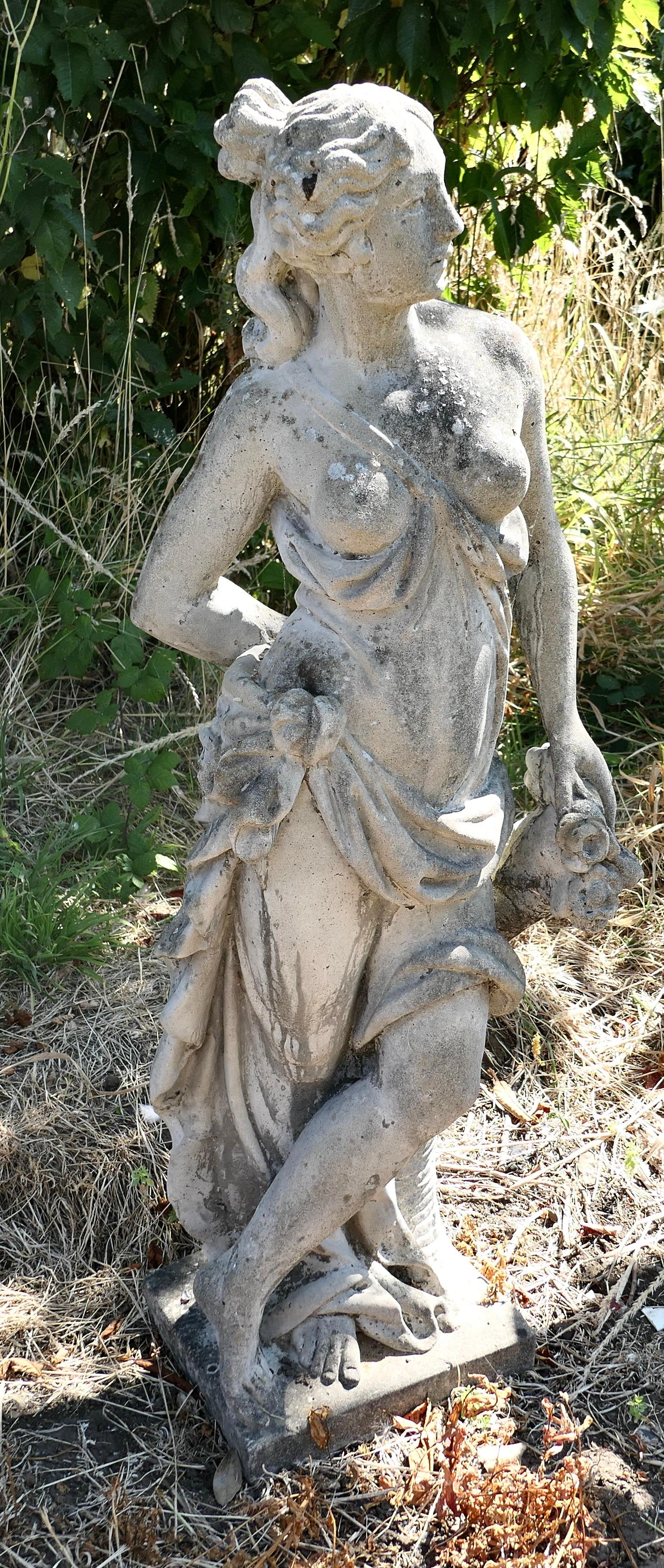 French Cast Stone Statue of Diana In Good Condition For Sale In Chillerton, Isle of Wight