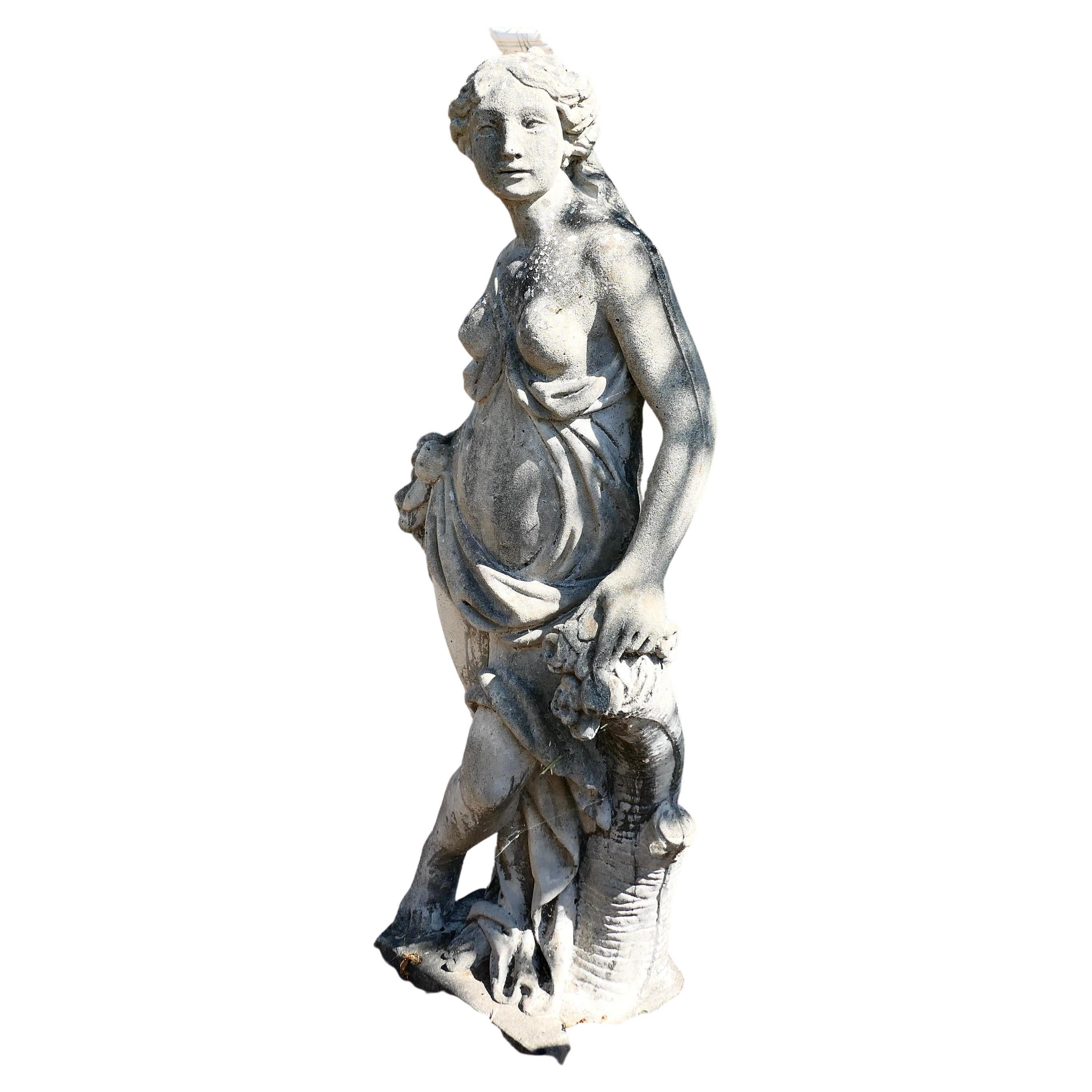 French Cast Stone Statue of Diana For Sale