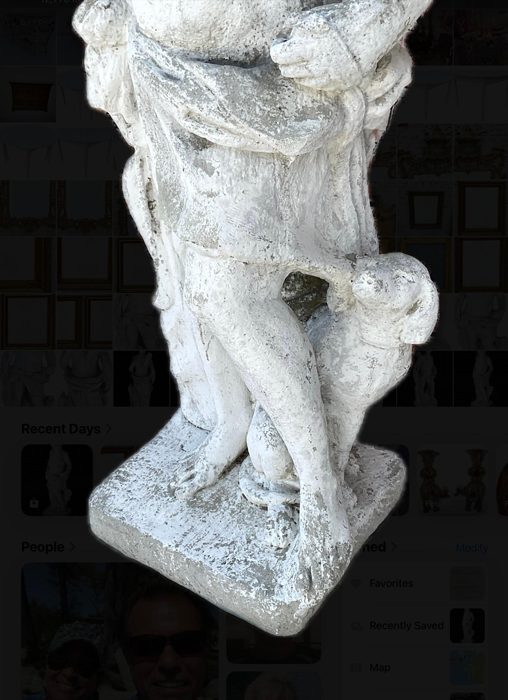 Statua francese in pietra fusa del dio greco Apollo in vendita 1