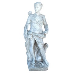 Estatua francesa de piedra fundida del dios griego Apolo