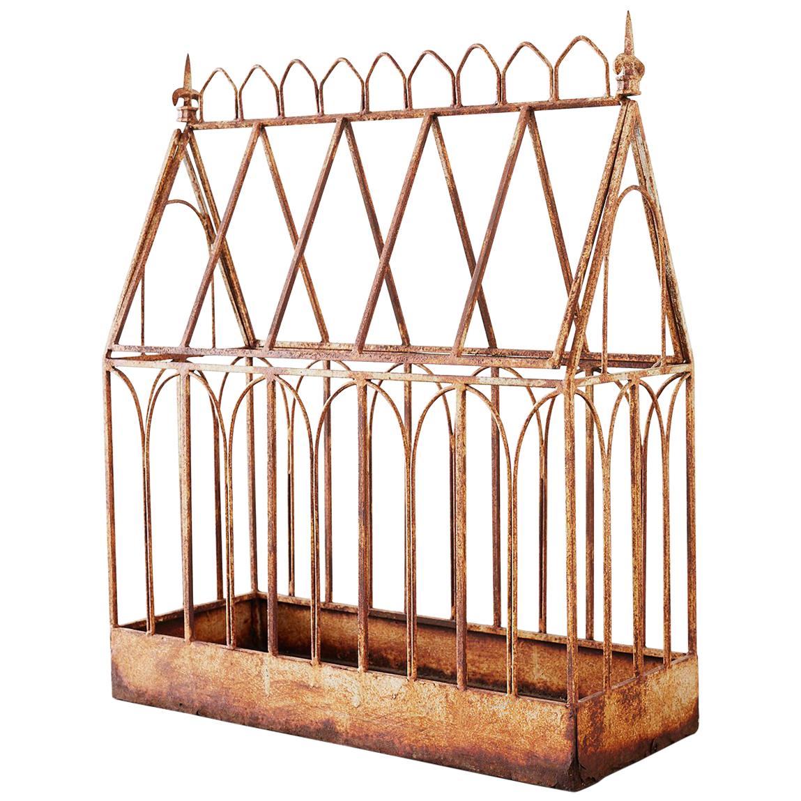 French Cathedral Wrought Iron Garden Planter