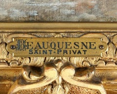 Quadro ad olio della cavalleria francese della guerra franco-prussiana, circa 1880