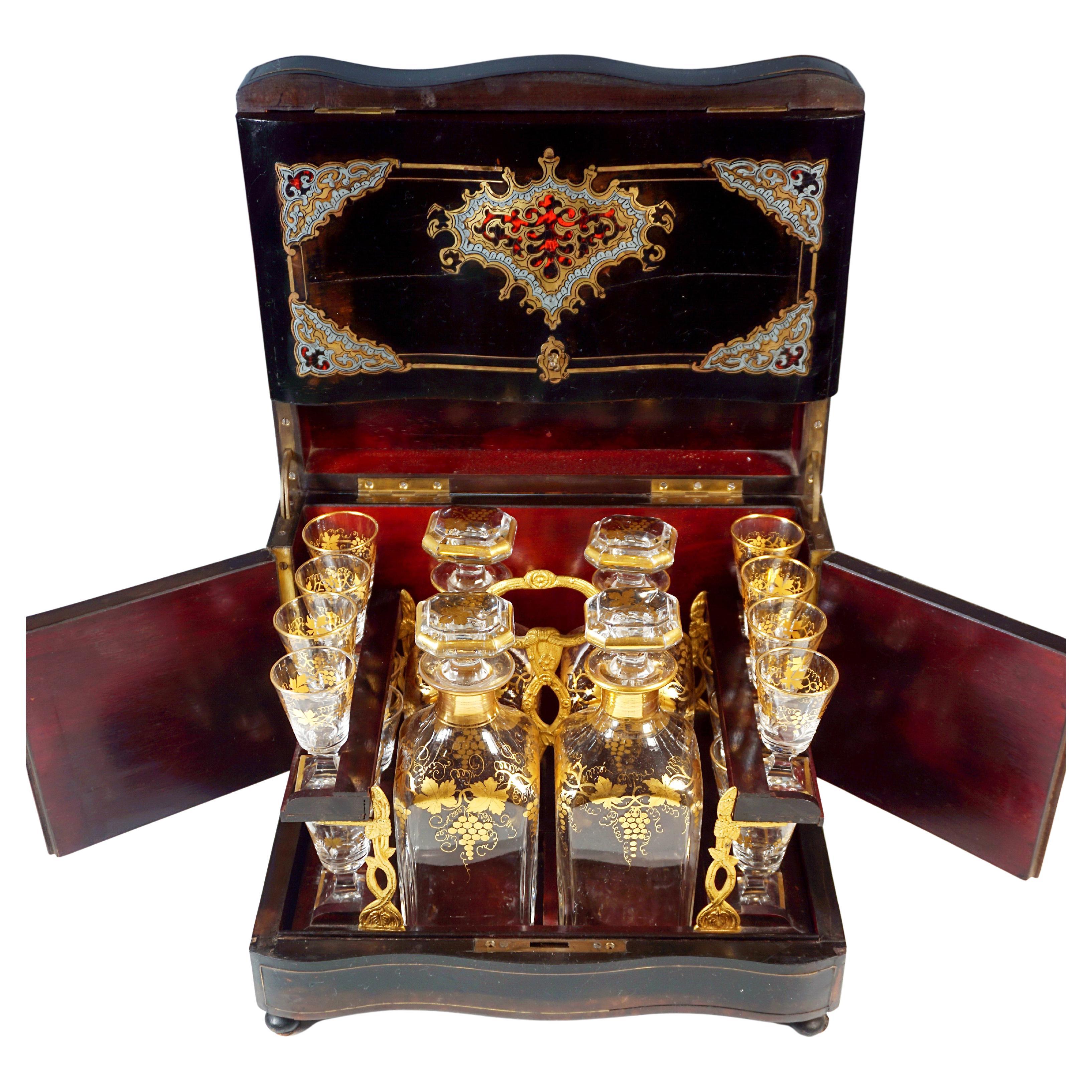 Bar de voyage français "Cave À Liqueur" Napoléon III, vers 1870/1880 en vente