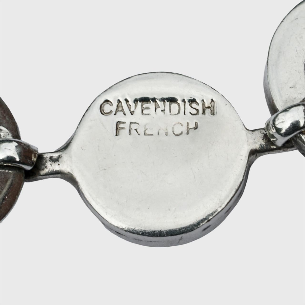 French Cavendish Sterling Silver Saturn Ring Necklace For Sale 4