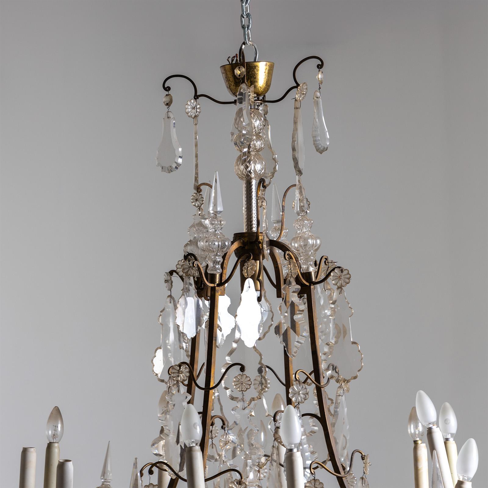 Inizio XX secolo Lampadario da soffitto francese, 1900 circa in vendita
