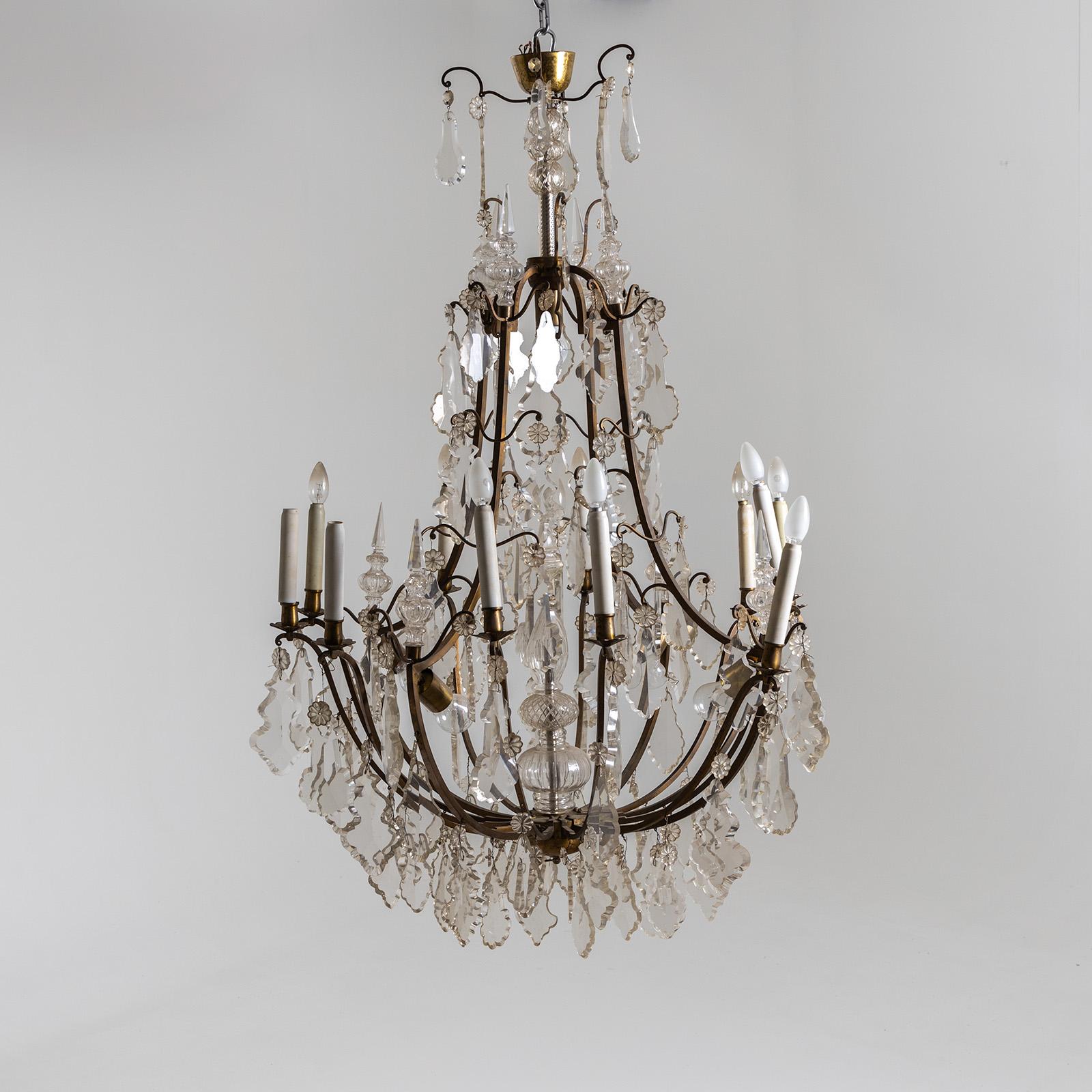 Bronzo Lampadario da soffitto francese, 1900 circa in vendita