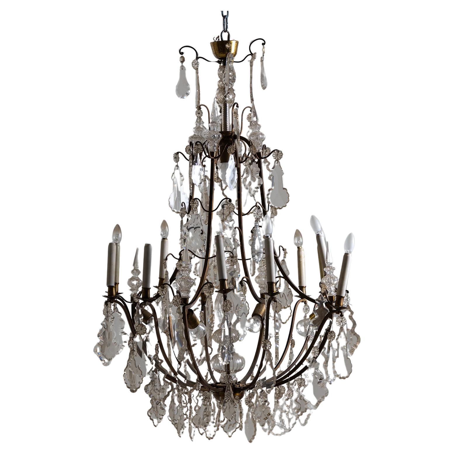 French Ceiling Chandelier, around 1900