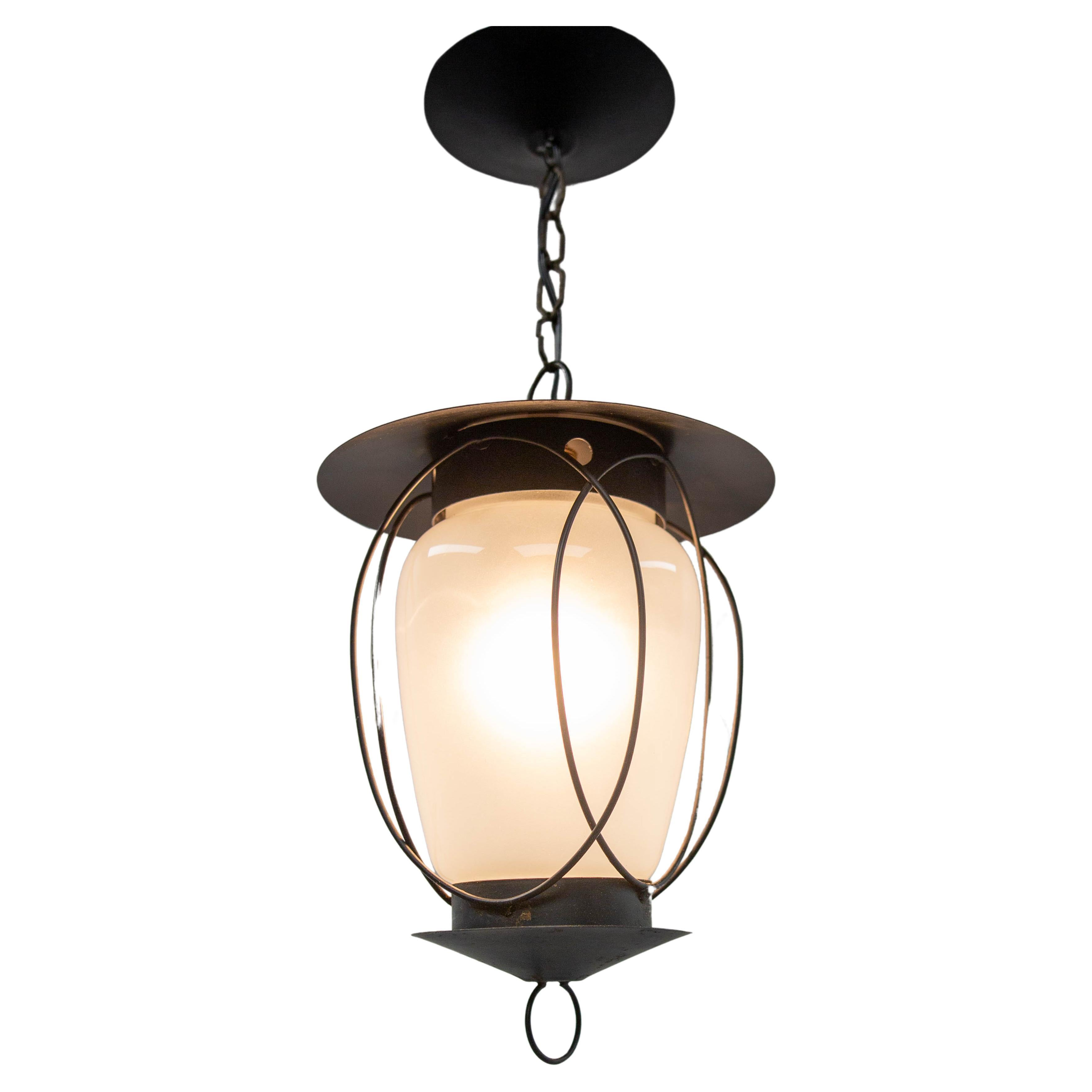 Ceiling pendant, France.
Lustre made in metal and glass.The glass is the original but it is like new.
Soft and pleasant lighting.
Its large size makes it ideal lighting and decoration for a large room or patio
This chandelier is conform to USA and