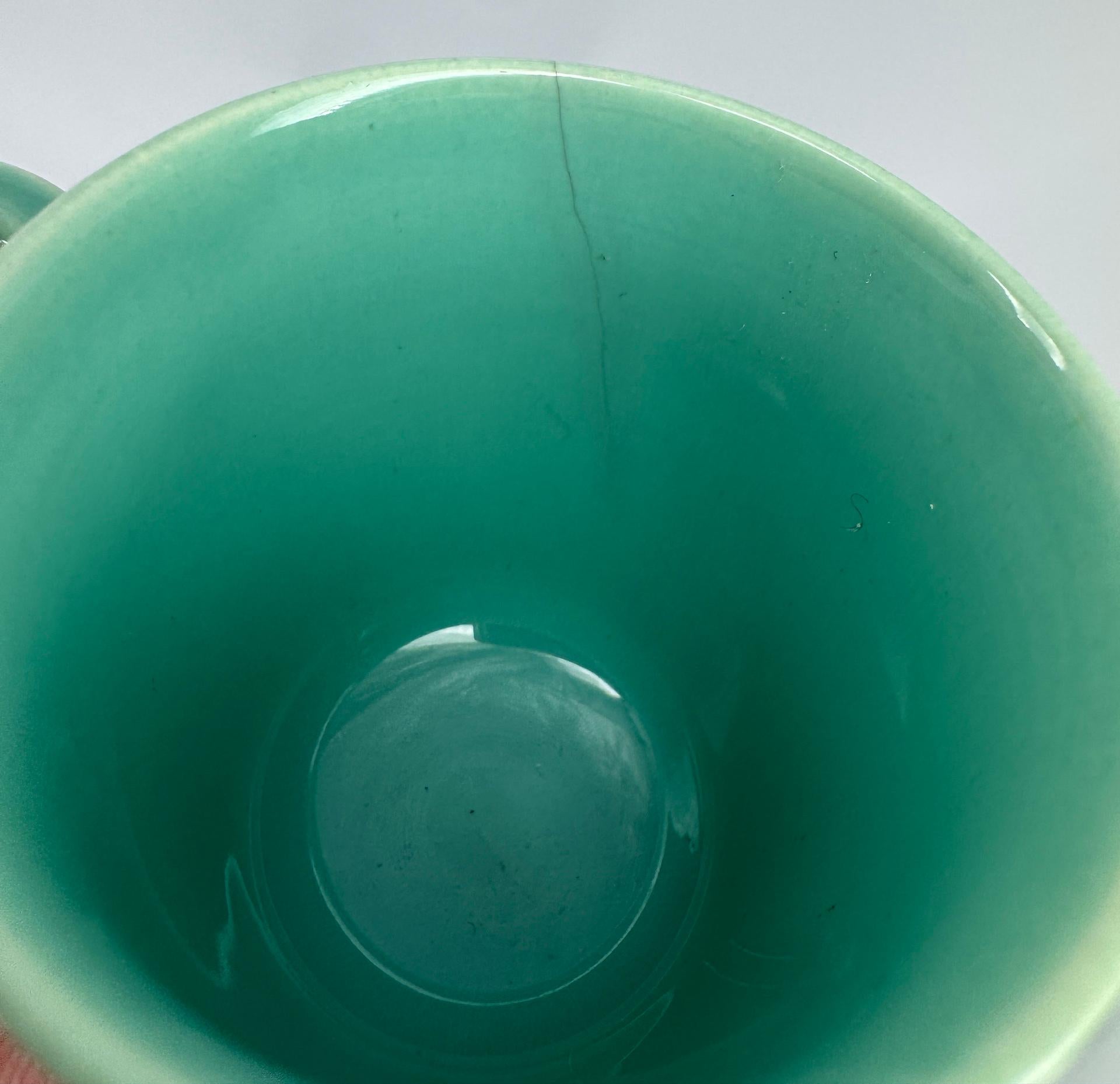 French Celadon Art Deco Tea and Coffee Set by Marcel Goupy Rouard for 12 p en vente 9