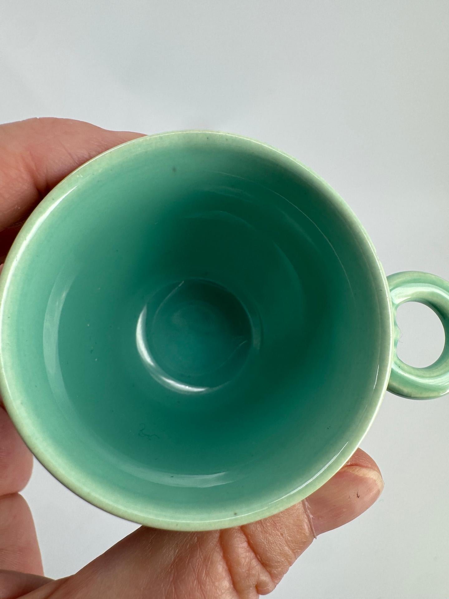 French Celadon Art Deco Tea and Coffee Set by Marcel Goupy Rouard for 12 p en vente 11