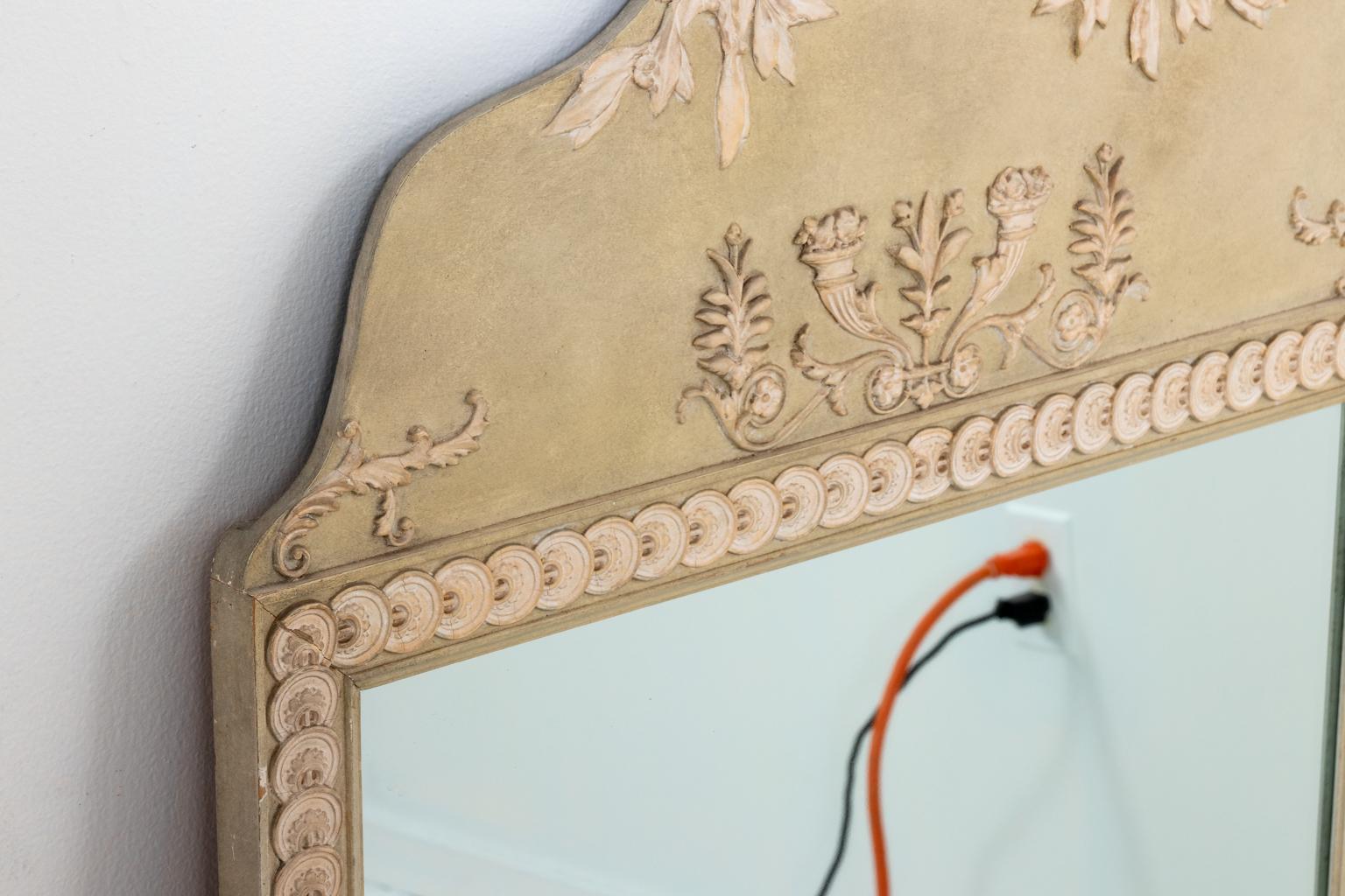 Early 20th Century French Celadon Rectangular Mirror