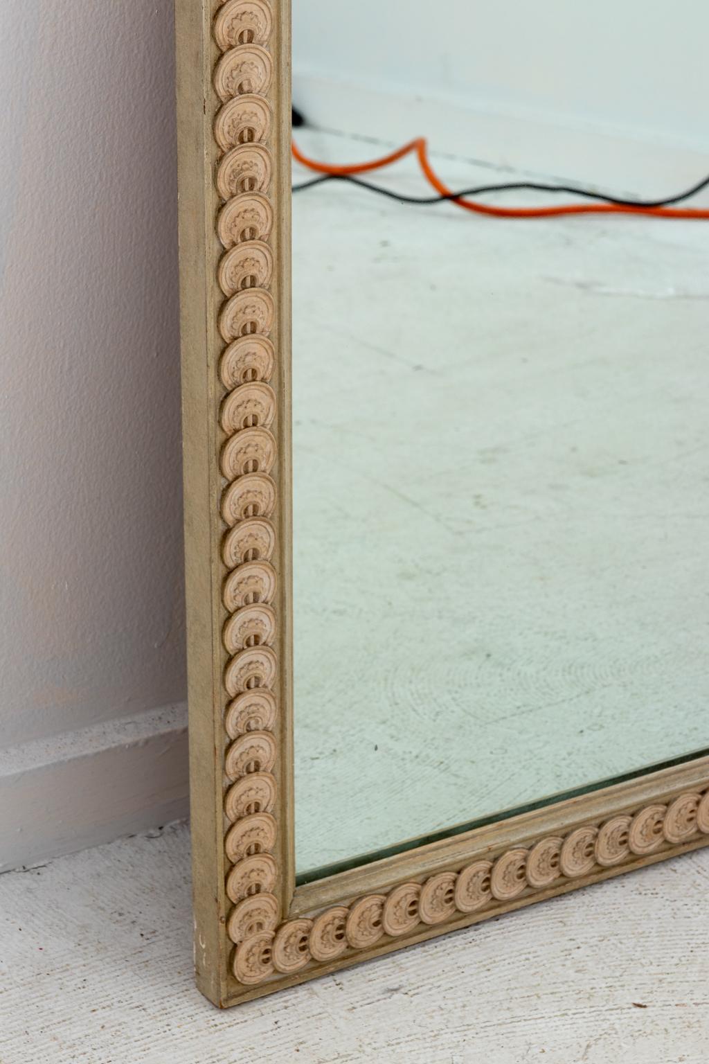 French Celadon Rectangular Mirror 1