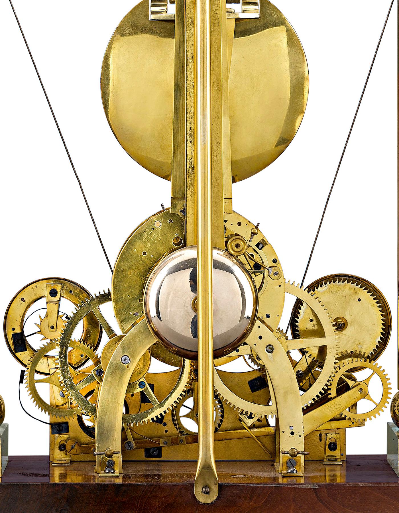 Louis Philippe French Celestial Skeleton Clock