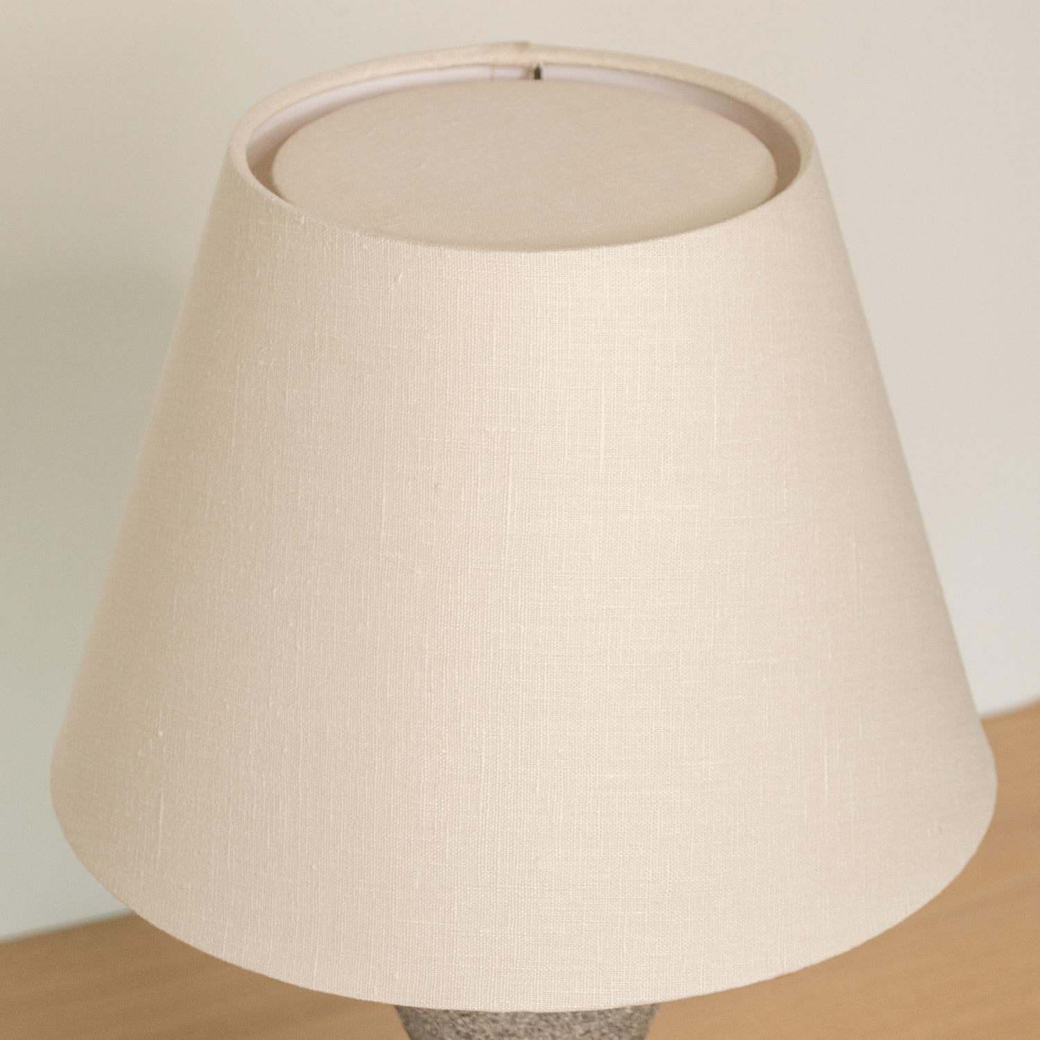 French Cement and Linen Table Lamp 3
