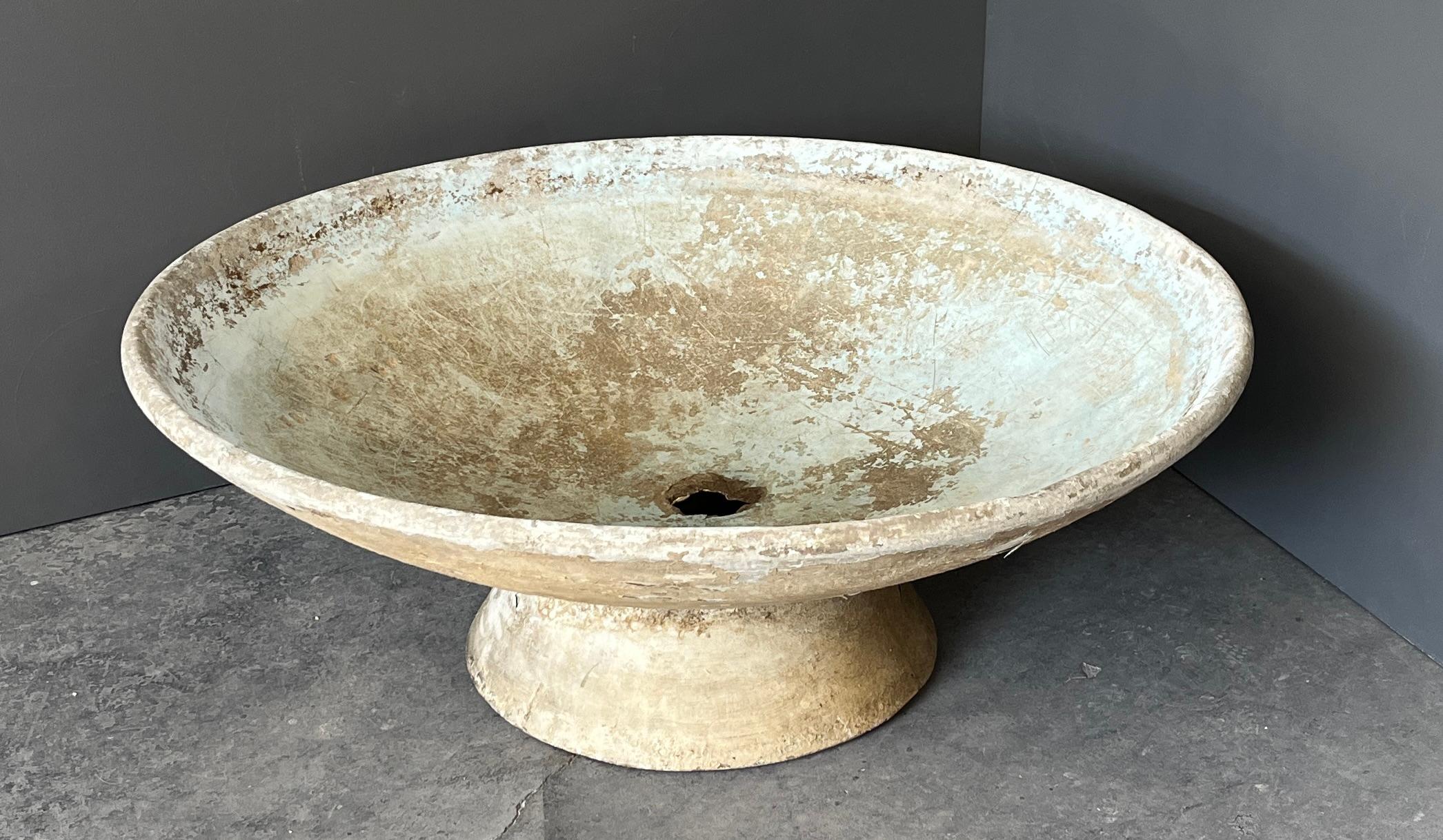 Monumental French Cement Planter — 1950s
Sculptural and striking, this oversized French cement planter dates to the 1950s and measures an impressive 48