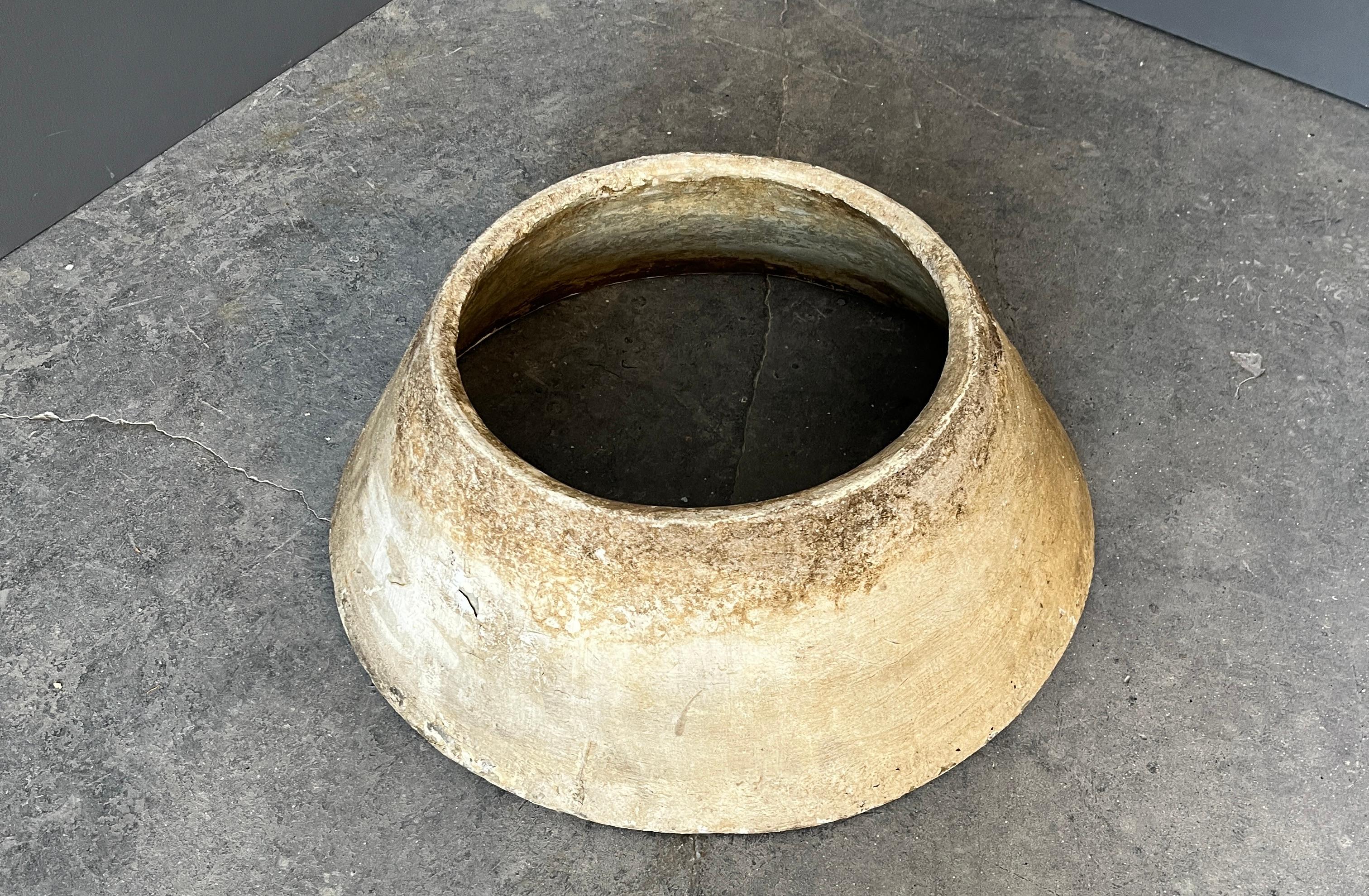 French Cement Disc Planter on pedestal For Sale 1