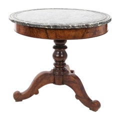 Antique French Second Empire Round Pedestal Table