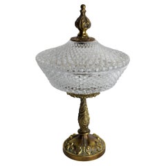 French Center Piece or Vide-Poche Glass and Brass, circa 1960