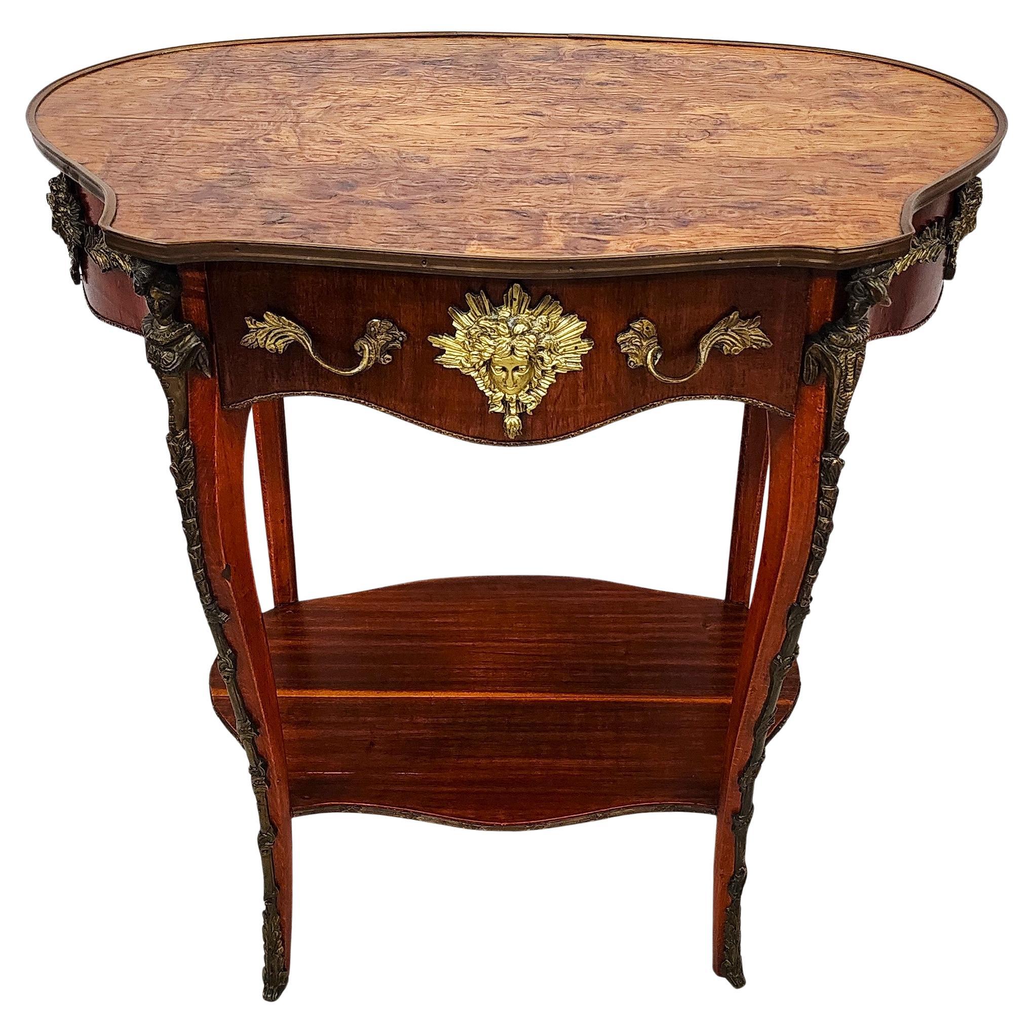 French Centre Side Table Louis XV Ormolu Mounts For Sale