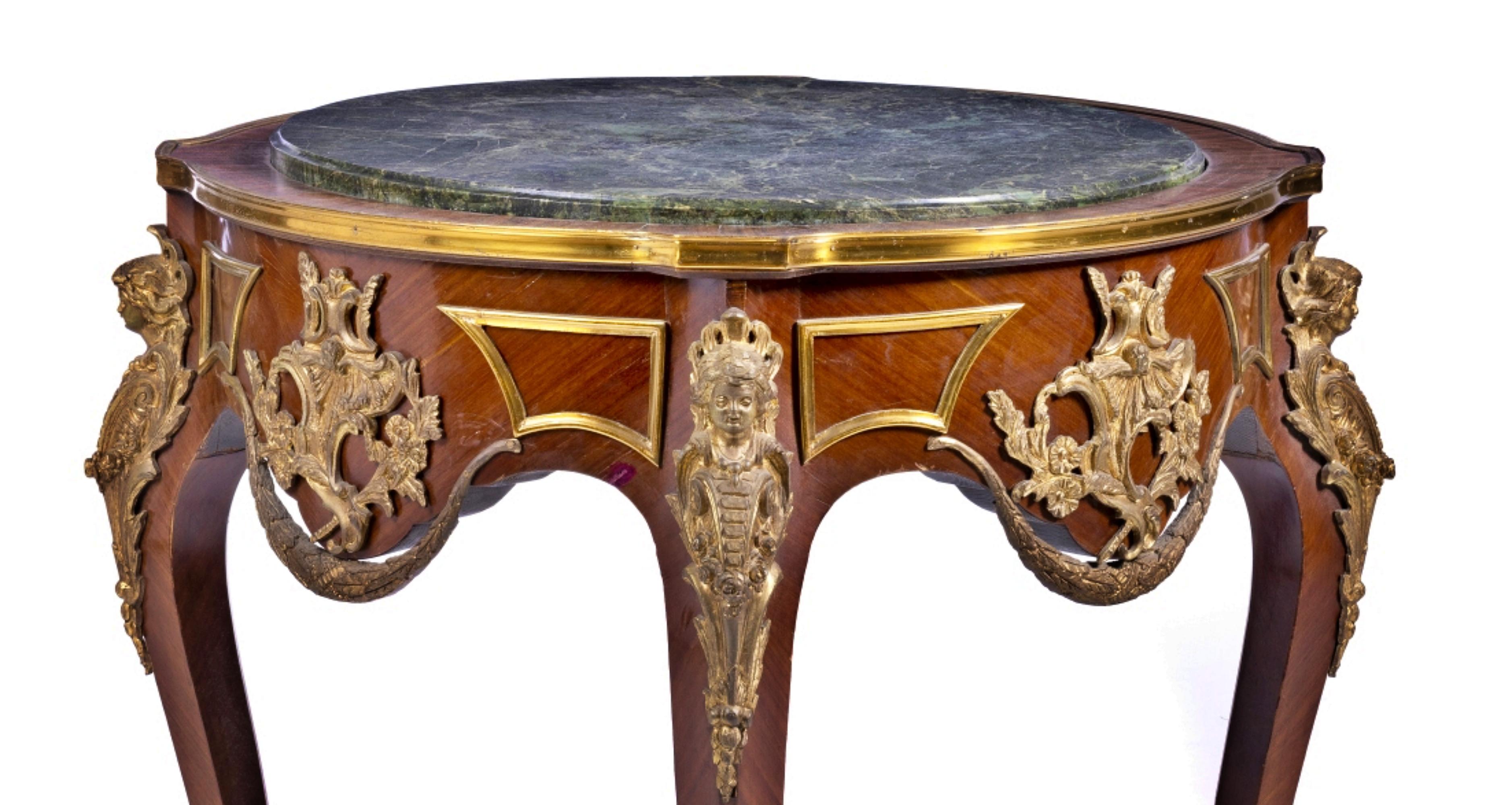 Fait main Table centrale française Napoléon III du XIXe siècle en vente