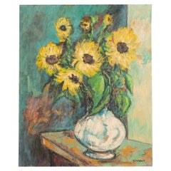 French Century Still Life of Sunflowers