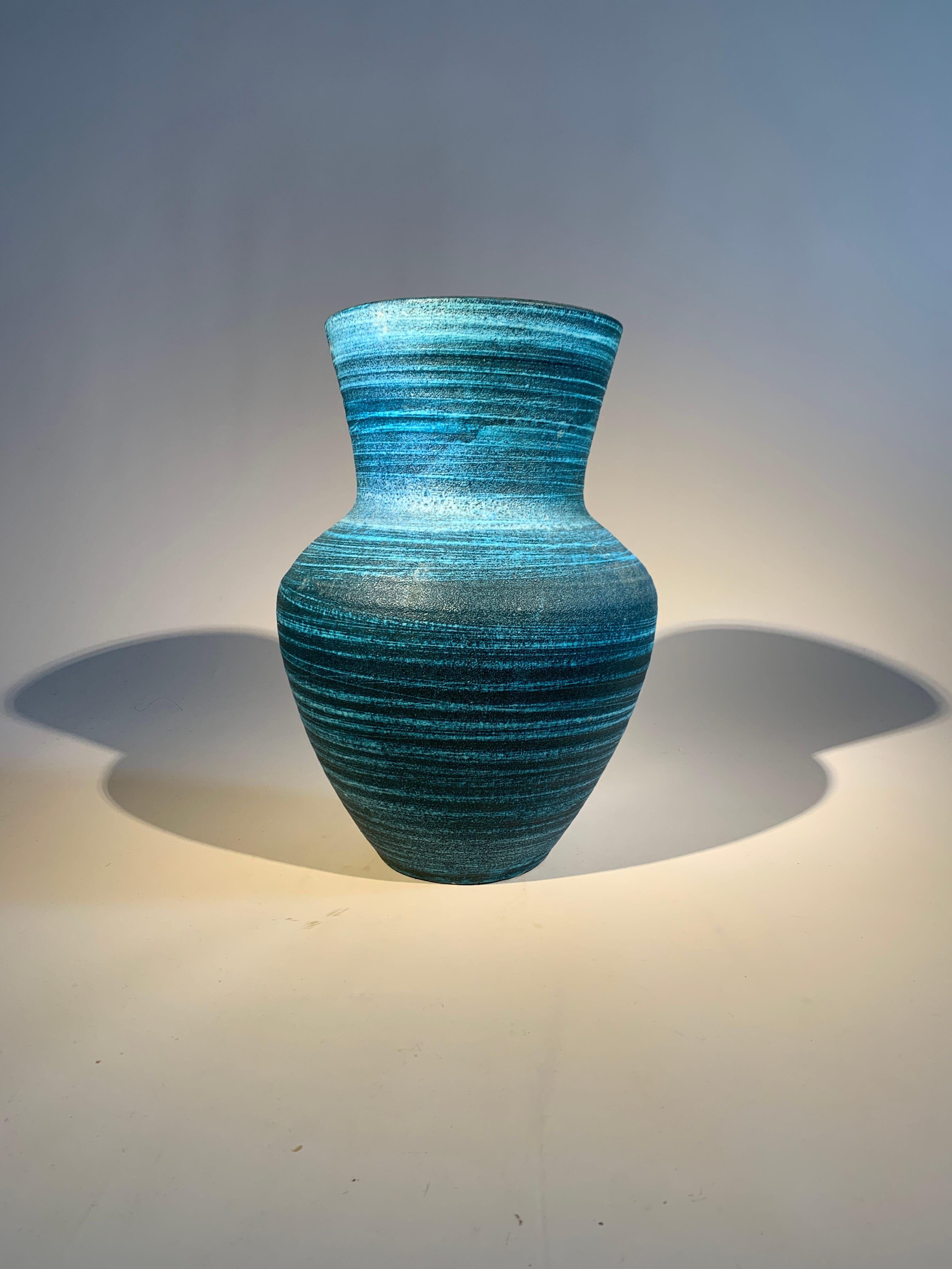 Mid-Century Modern Vase ACCOLAY en céramique française en vente