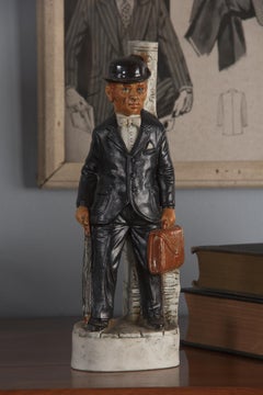 French Ceramic Advertising Bottle for Garnier Liqueurs, 20th Century