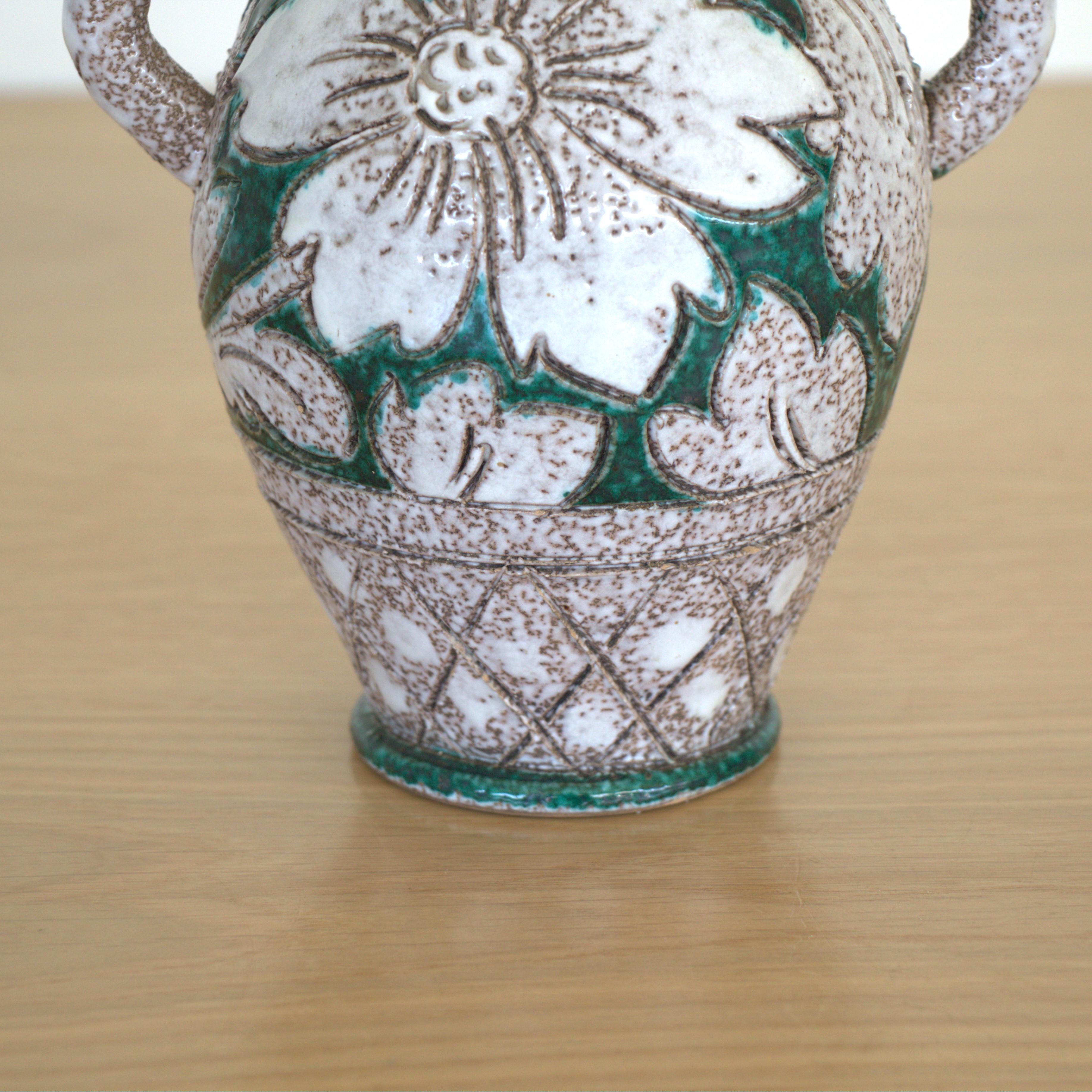 French Ceramic Amphora Vase For Sale 6