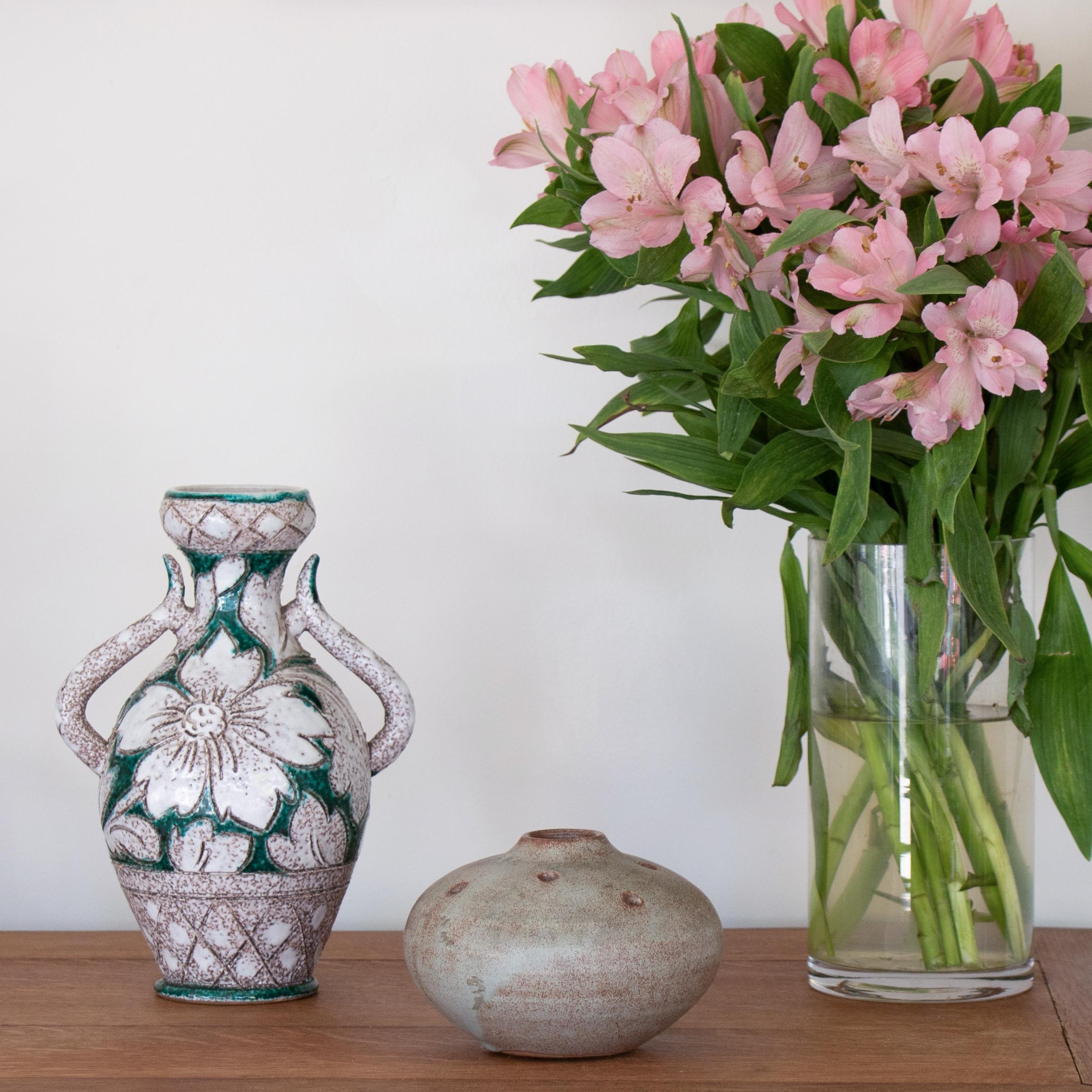 French Ceramic Amphora Vase In Good Condition For Sale In Los Angeles, CA