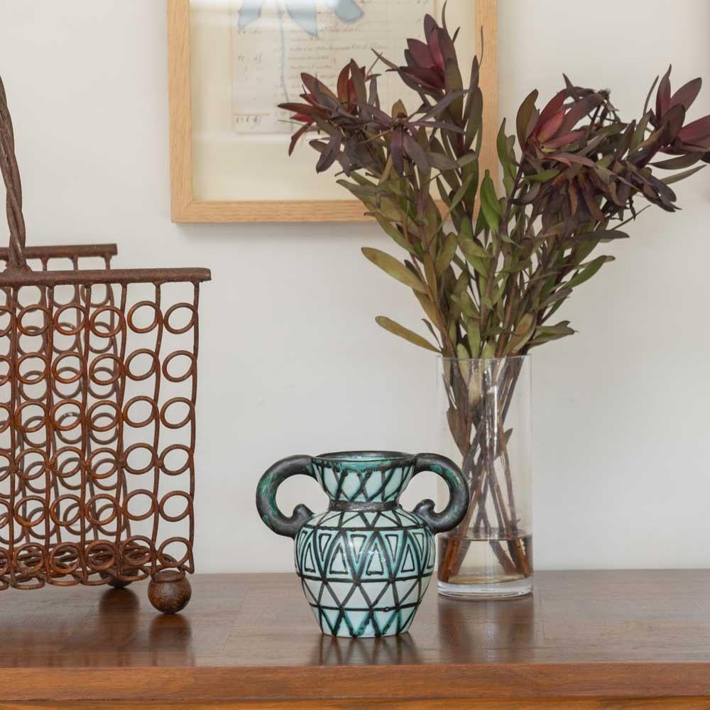 Francese French Ceramic Amphora Vase in vendita