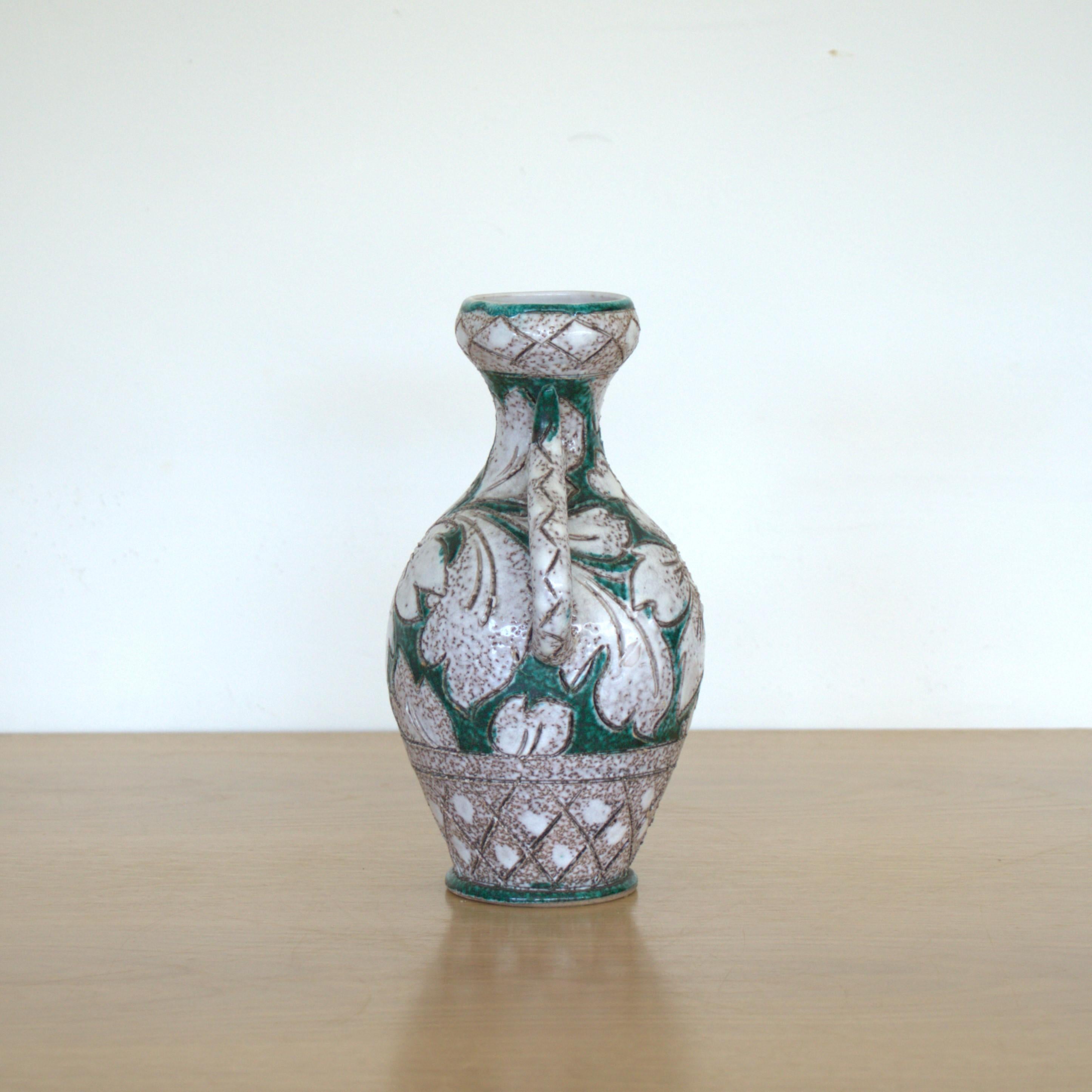 French Ceramic Amphora Vase For Sale 1