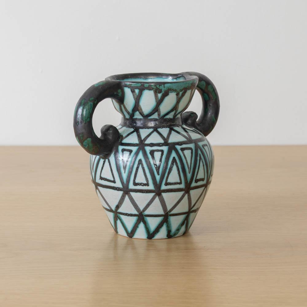 XX secolo French Ceramic Amphora Vase in vendita