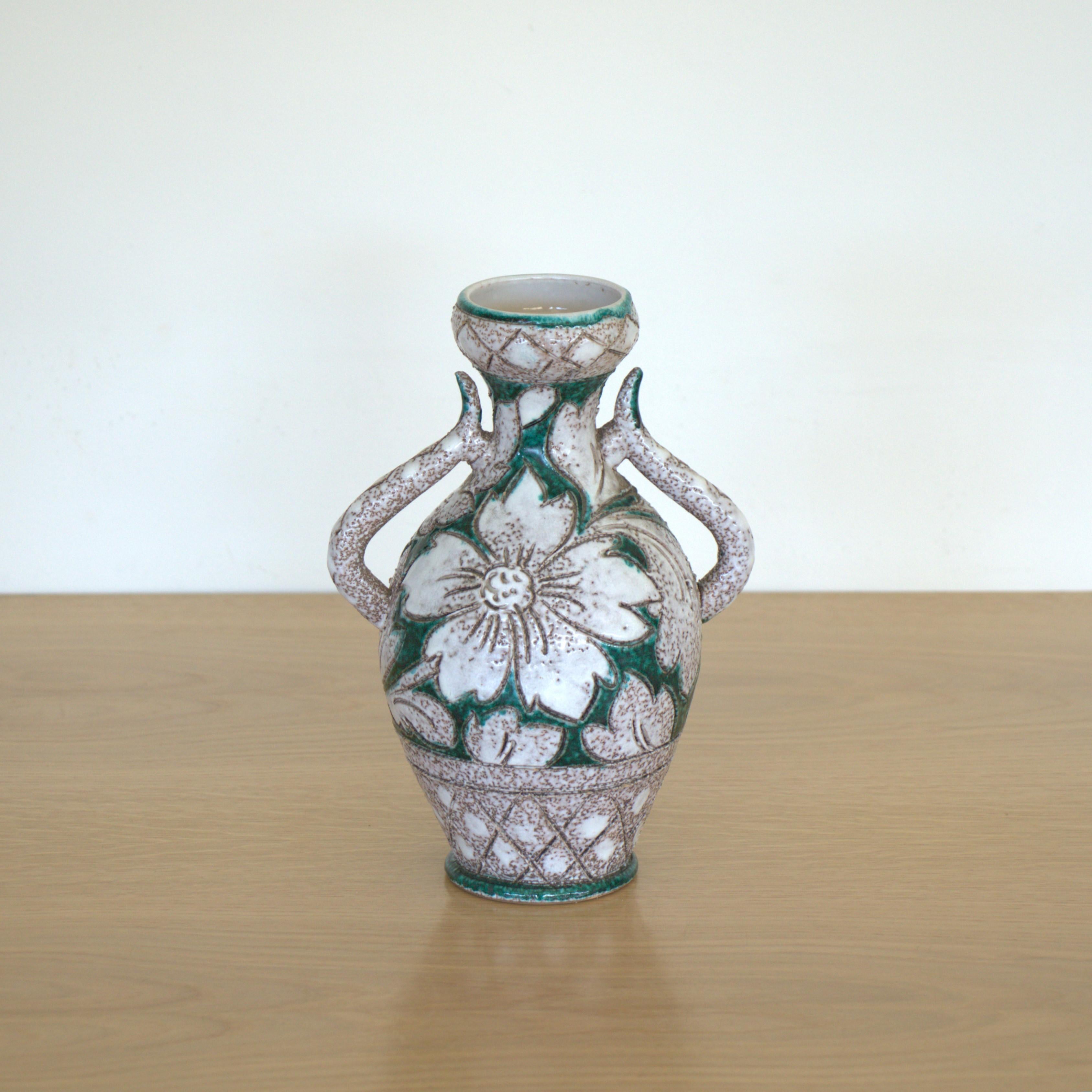 French Ceramic Amphora Vase For Sale 2