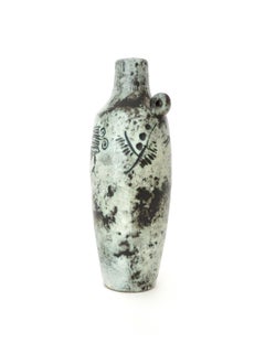 Jacques Blin Artiste Céramiste Français Céramique Bouteille Vaisseau Sgraffito Décoration