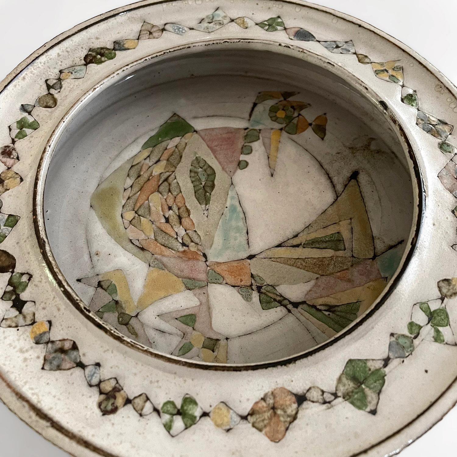 Mid-20th Century French Ceramic Ashtray Catch All For Sale
