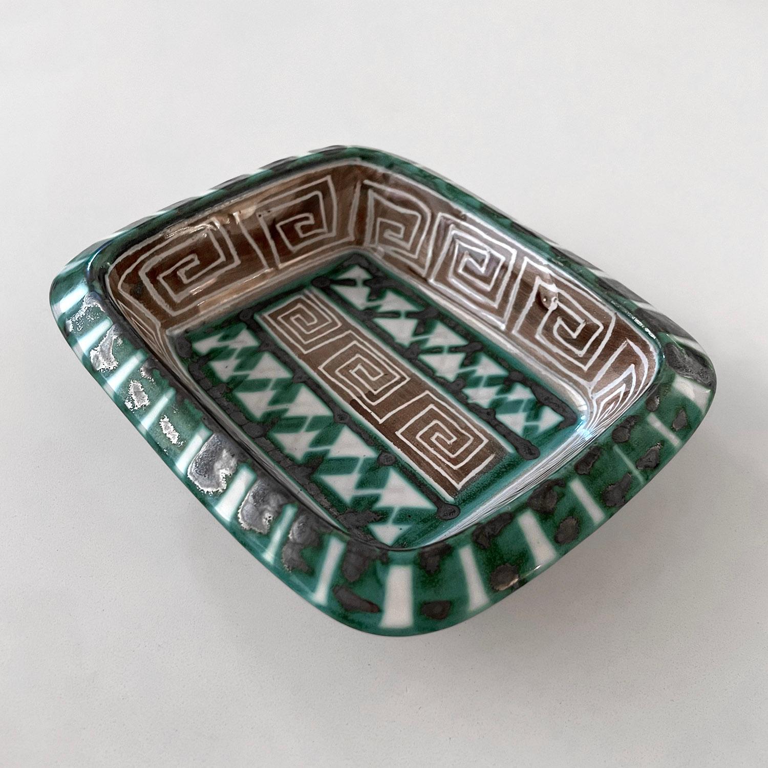 Mid-20th Century French Ceramic Ashtray Catchall by Robert Picault For Sale