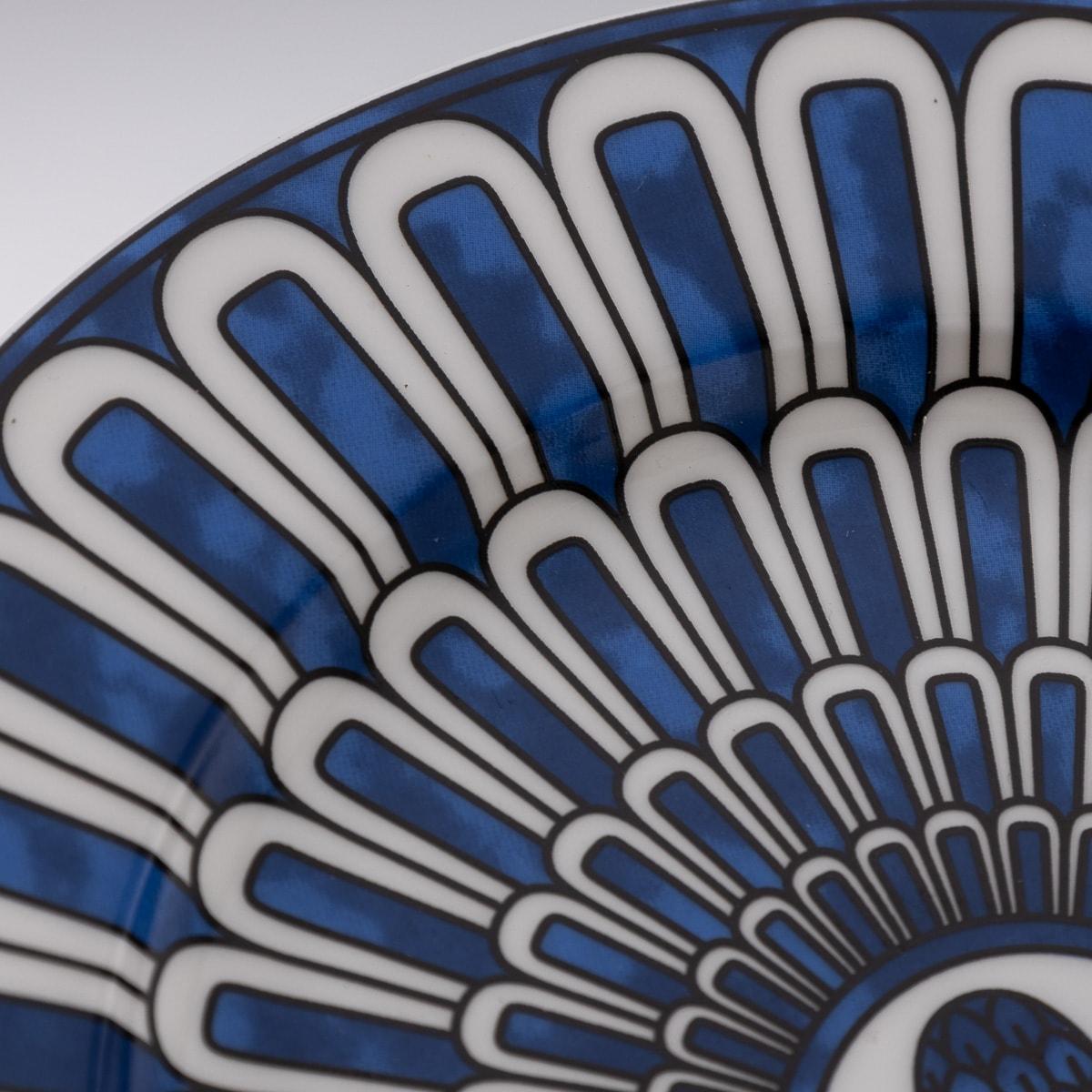 French Ceramic Bleus D'ailleurs Pair Of Dessert Plates By Hermes For Sale 5