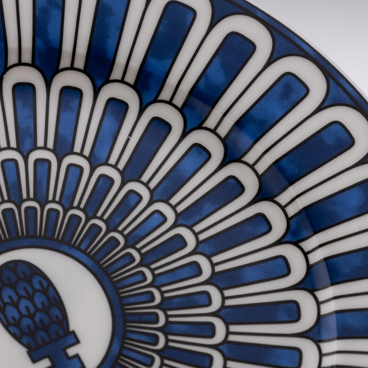 French Ceramic Bleus D'ailleurs Pair Of Dessert Plates By Hermes For Sale 6