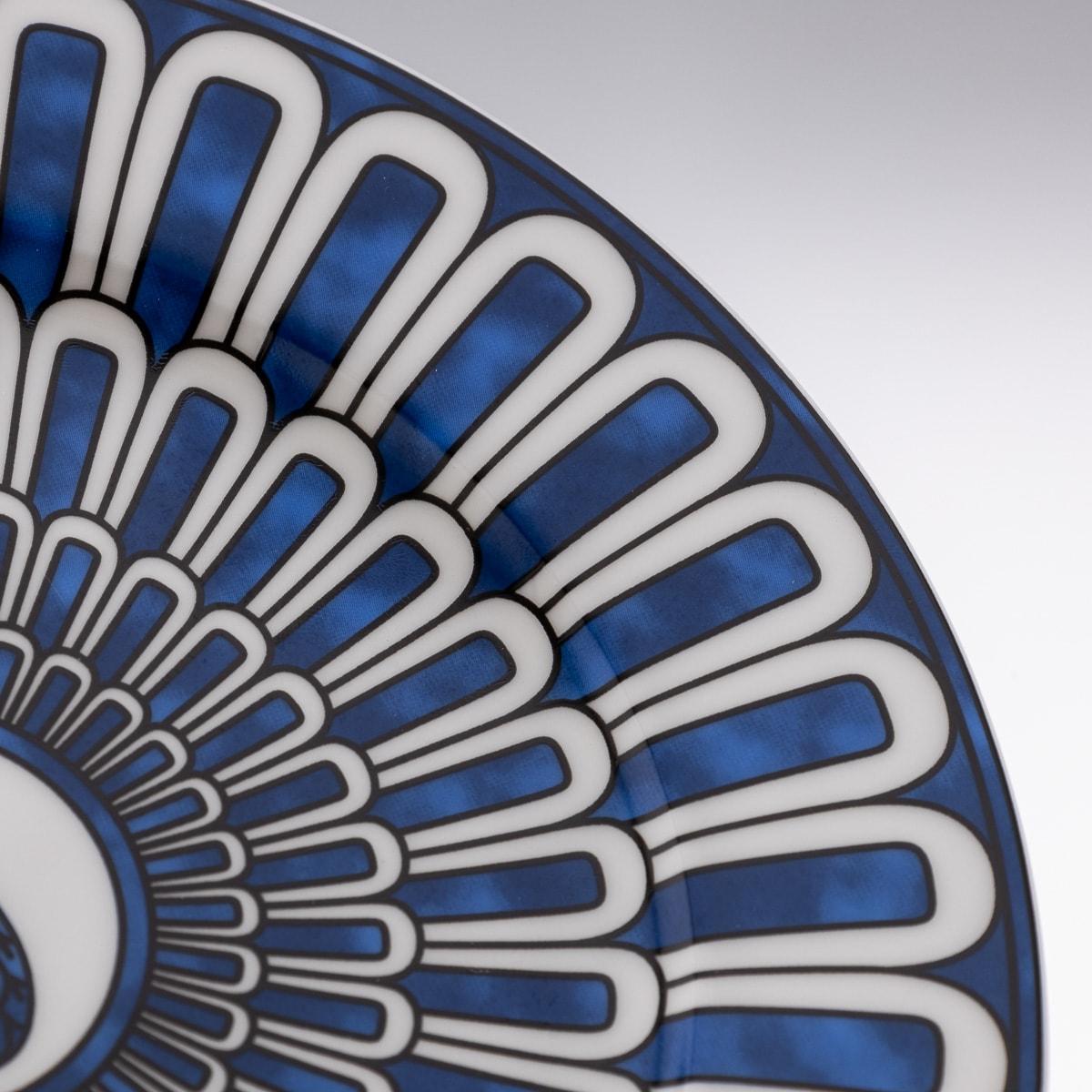 French Ceramic Bleus D'ailleurs Pair Of Dessert Plates By Hermes For Sale 1