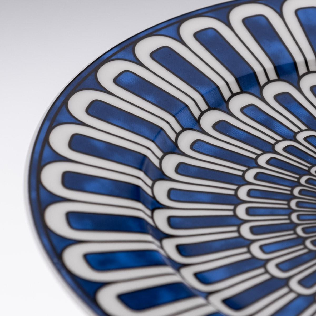 French Ceramic Bleus D'ailleurs Pair Of Dessert Plates By Hermes For Sale 3