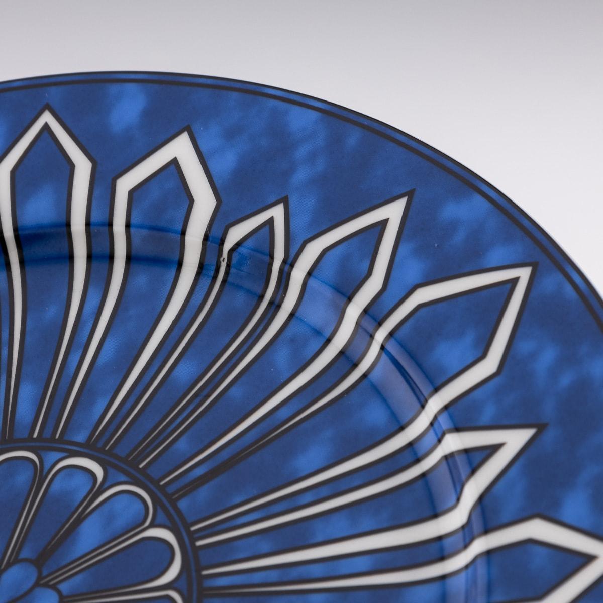 French Ceramic Bleus D'ailleurs Pair Of Dinner Plates By Hermes 10
