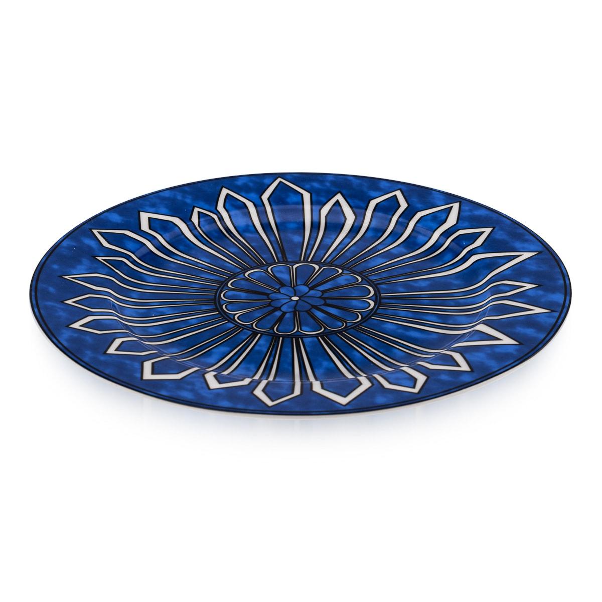 Other French Ceramic Bleus D'ailleurs Pair Of Dinner Plates By Hermes
