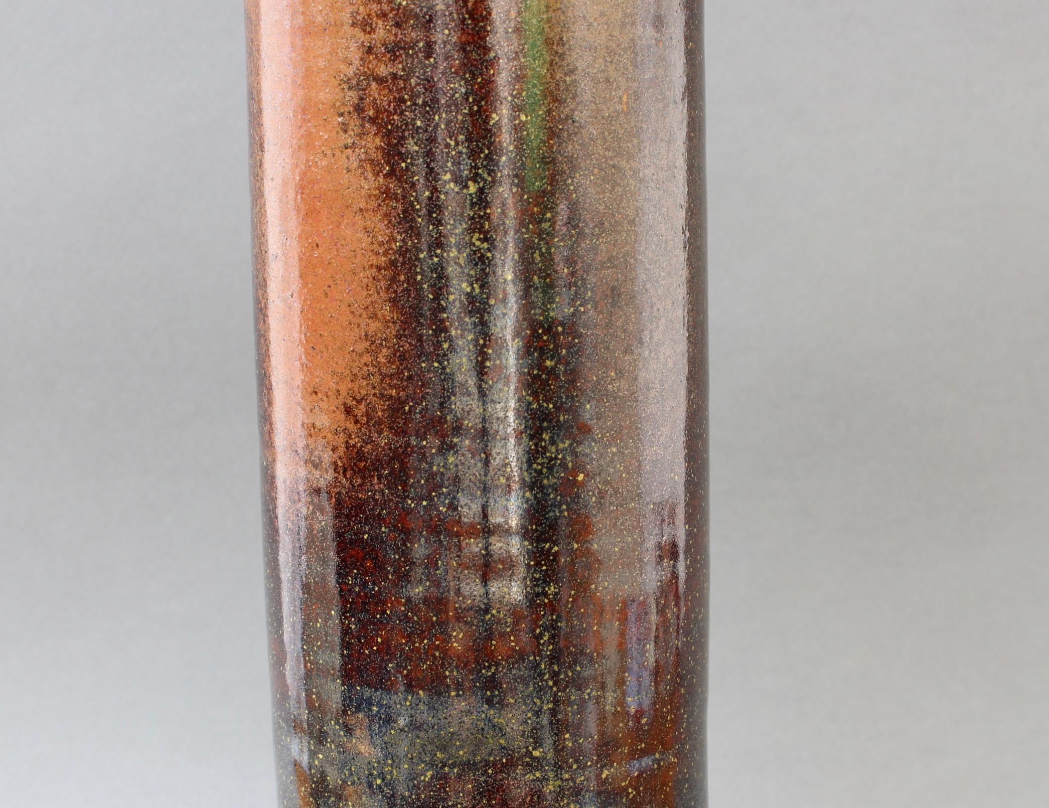 French Ceramic Bottle-Shaped Vase, circa 1960s 4